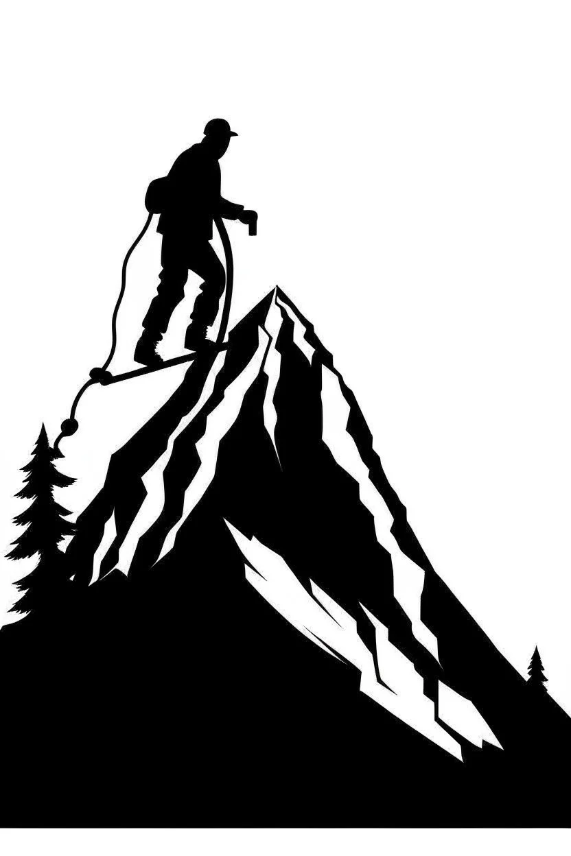 moutain,climber clip art simple two,tone