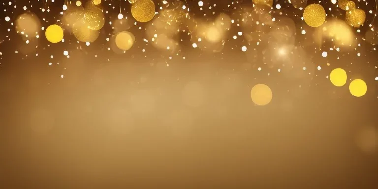 Festive abstract bokeh background - golden bokeh lights, beige - New Year, Anniversary, Wedding, banner