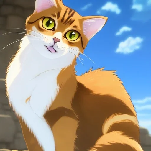 tabby cat animal, anime, ultra-detailed, white background, HD design by makoto shinkai, Granblue Fantasy