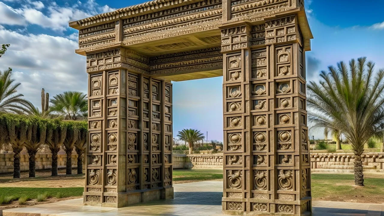 Large square Phoenician gate