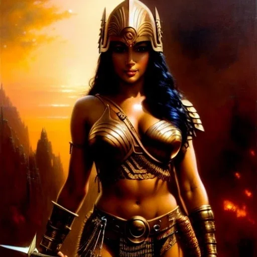 portrait 'beautiful fit Sexy busty Dejah Thoris',ancient metal armor and Helmet ,painting by gaston bussiere, greg rutkowski, yoji shinkawa, yoshitaka amano, tsutomu nihei, donato giancola, tim hildebrandt, oil on canvas, cinematic composition, extreme detail,fit full head inside picture,32k