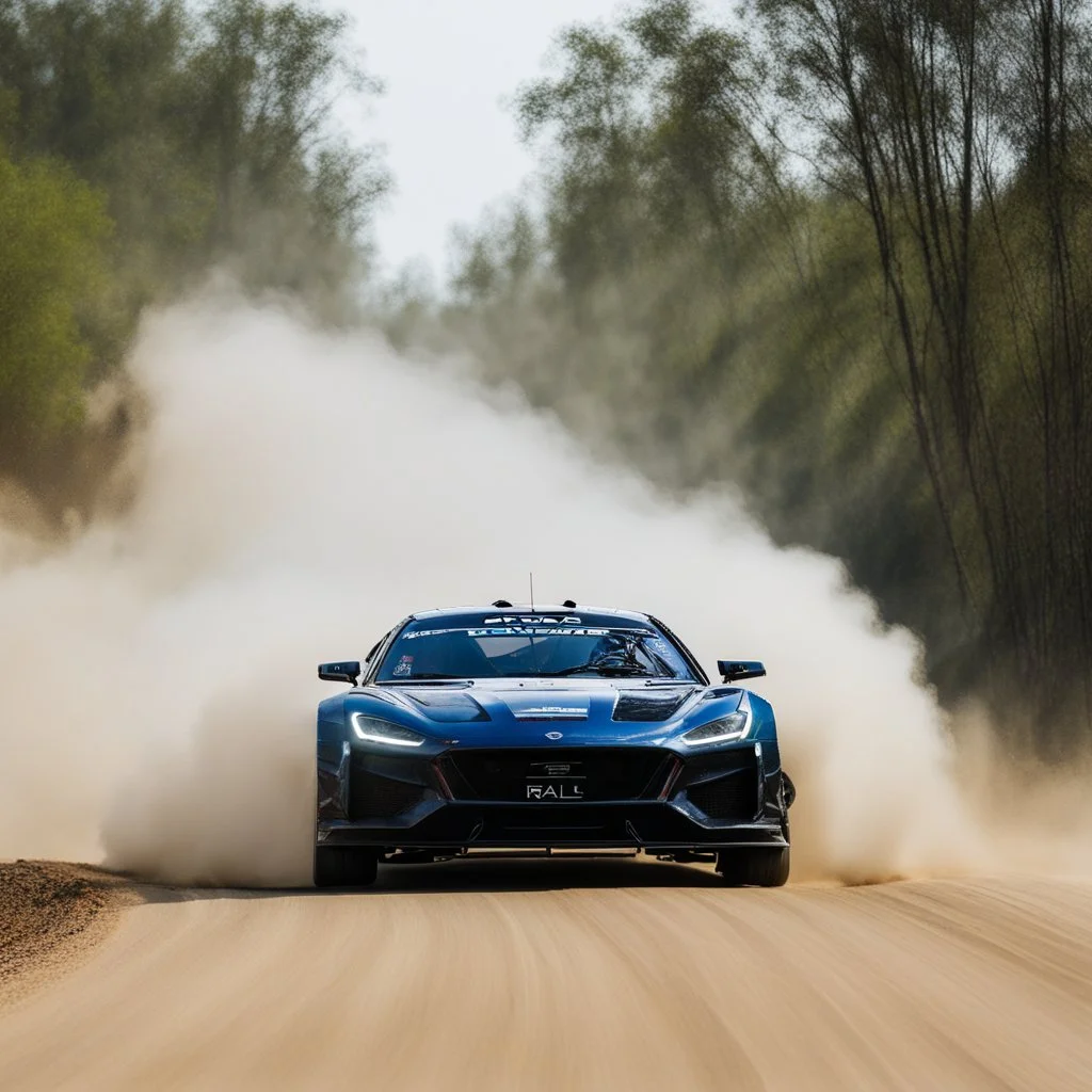 dramatic epic photography ralli art championship supercar race, facing front supercar ,full sticker name DV race decorations,on the way high speed drifting and jumping,on dune and watery spray and dirt roads forest