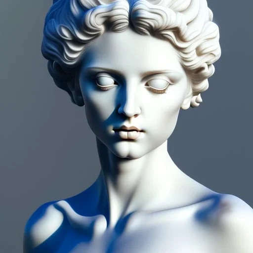 Greek white marble stature, full body, full of details realistic, beautiful girl, hight definition, 8k, symmetric face, perfect eyes