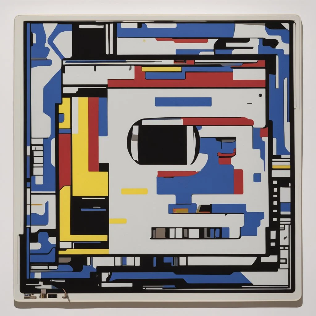 a floppy disk painted by Roy Lichtenstein