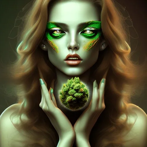 marijuana eyeballs in a woman