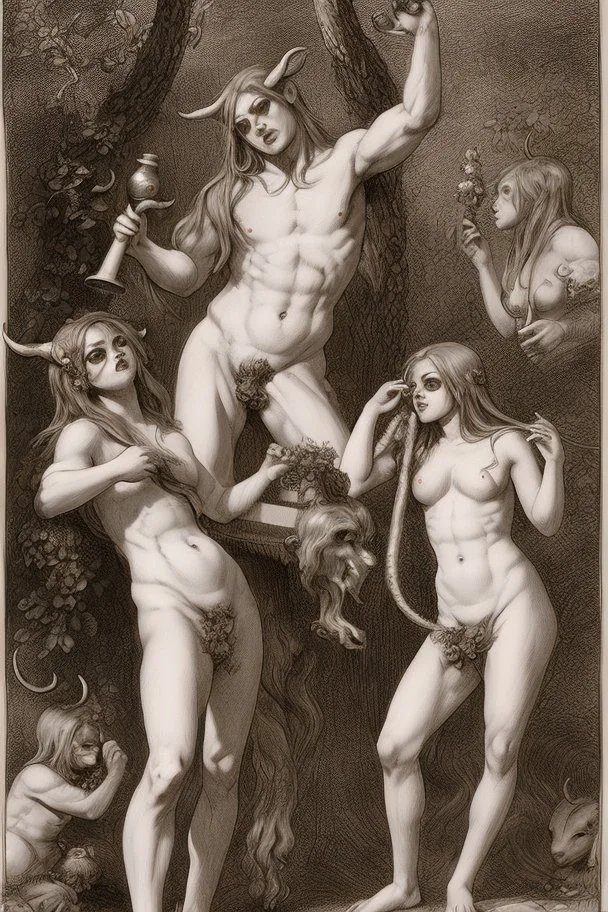 Being the followers of the god of wine and revelry, satyrs tended to overdrink and have an insatiable desire for sensual pleasure.