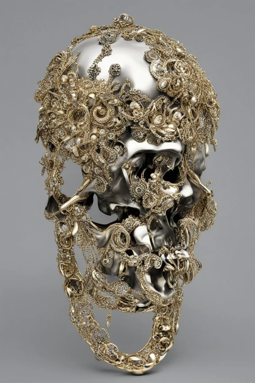 versace jewelery styled human skull