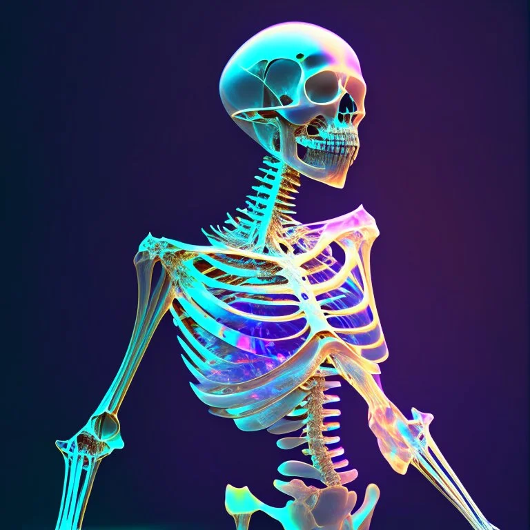 iridescent skeleton