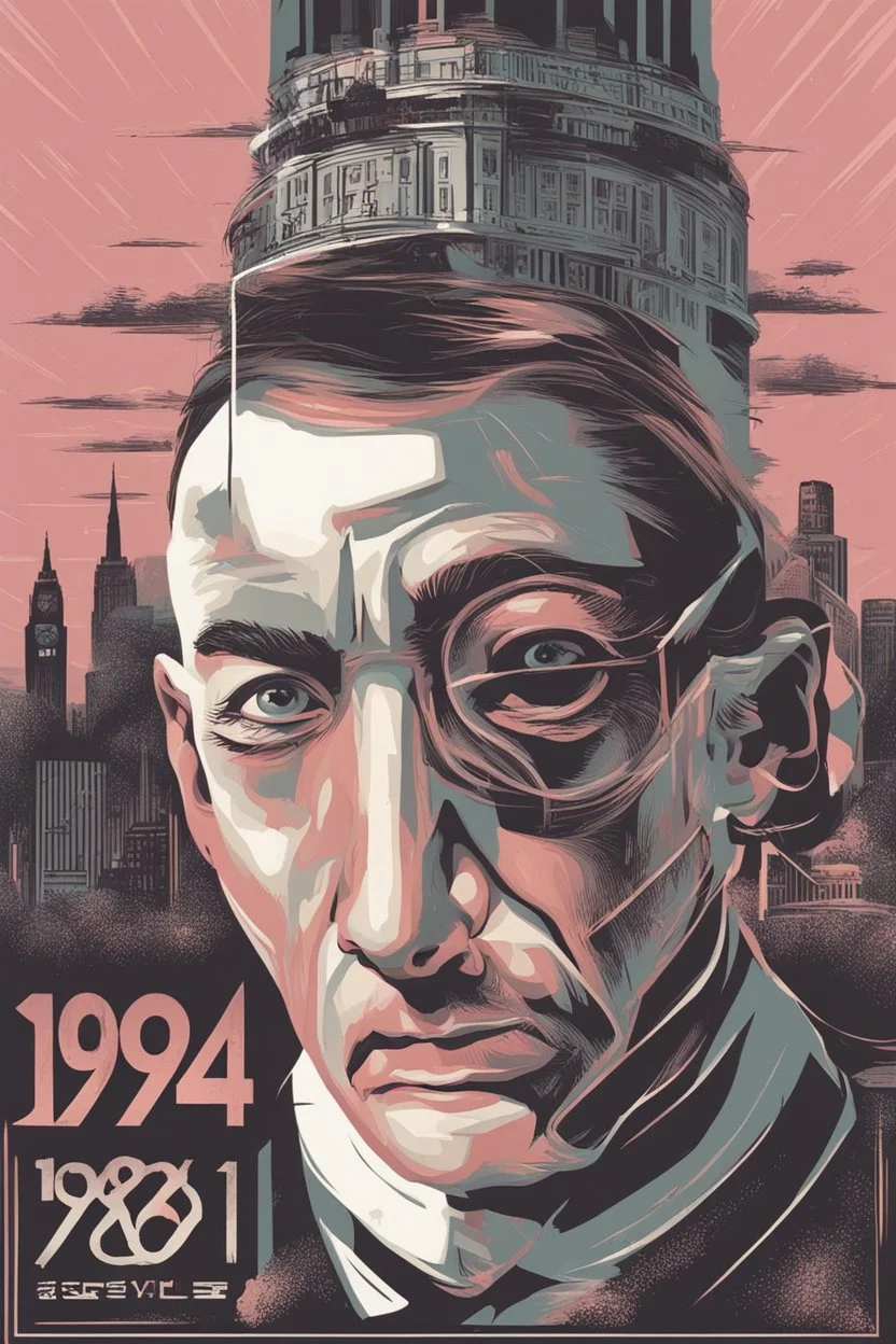 1984 by Orwell. Soft colors.