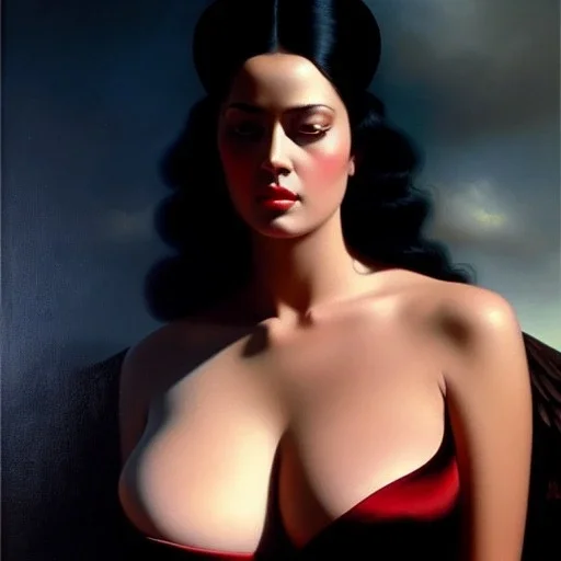 portrait of beautiful busty Mulán painting by Brom, oil on canvas, cinematic composition, extreme detail,cinematic composition,fit full head inside picture