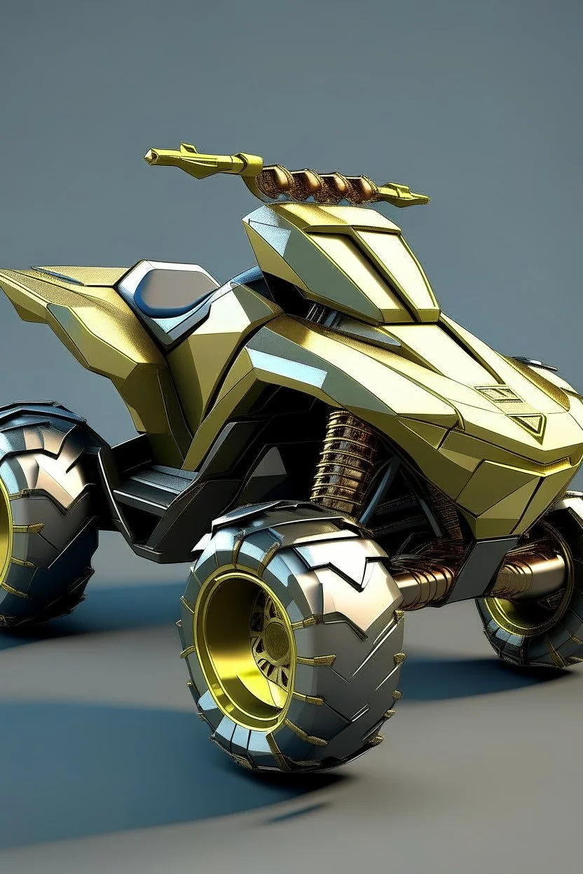 lowpoly metallic atv