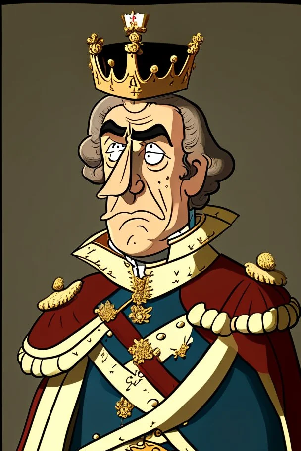 Charles III King of the United Kingdom ,cartoon 2d