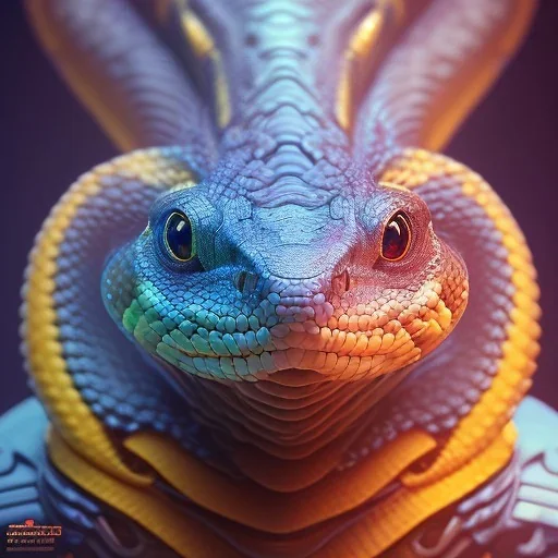 A beautiful portrait of a cute snake by sandra chevrier and, greg rutkowski and wlop, purple blue color scheme, high key lighting, volumetric light, digital art, highly detailed, fine detail, intricate, ornate, complex, octane render, unreal engine, photorealistic