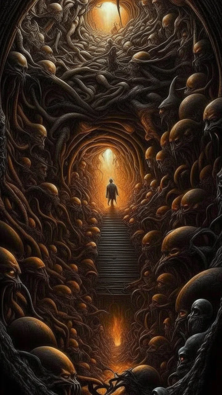oil painting of a city of gold That lies in the distance