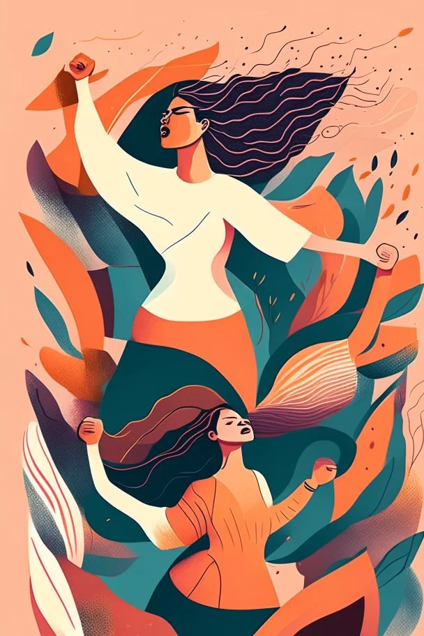 Illustration about Empowering women