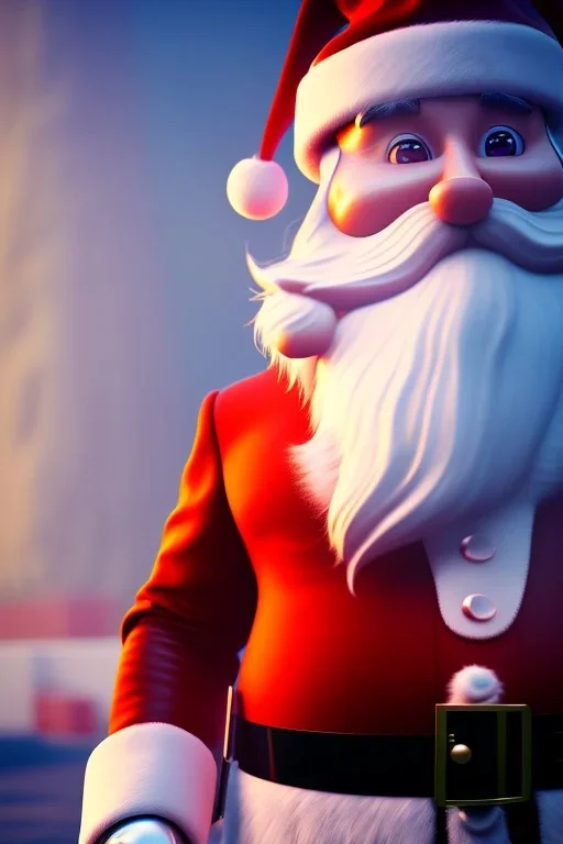 Navid Negahban standing next to santa claus, unreal 5, octane render, cinema4d, dynamic lighting, dramatic lighting, 4k, redshift render, highly detailed, hyper realistic