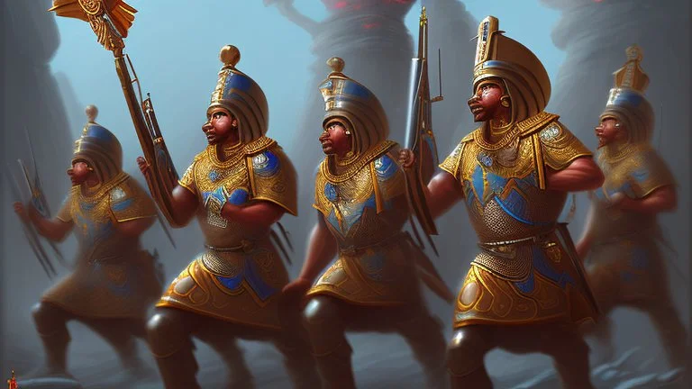 Pharaohs' soldiers attack