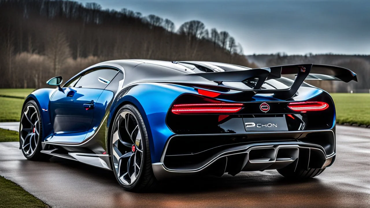 Bugatti chiron UFO, REAR view