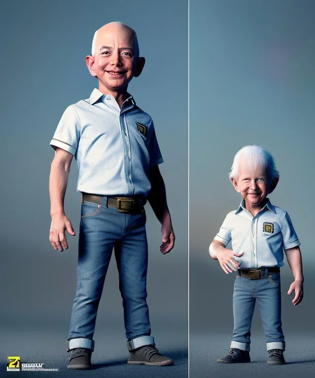 jeff bezos toddler, full body, delorean, dramatic lighting, hyper realistic