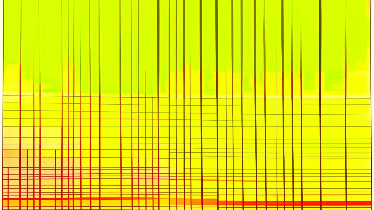 Cross Hatching; Ilya Bolotowsky; Abstract Art; Gradient From Pale Yellow To Orange To Red