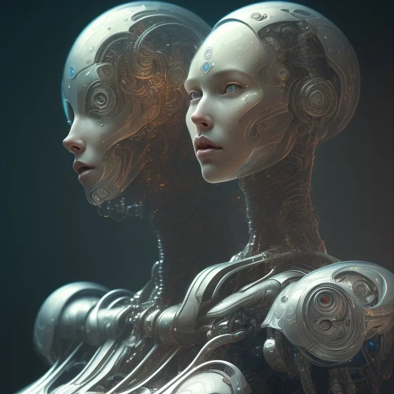 symmetry!! portrait of robot, sci - fi, intricate, highly detailed, dynamic lighting, digital art, digital painting, artstation, wlop, sharp focus, illustration, art by artgerm and greg rutkowski and alphonse mucha, 8 k