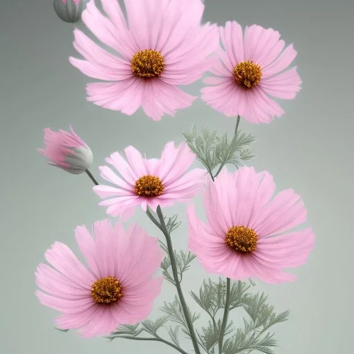 beautiful transparent flowers in cosmos, smooth, extremely sharp detail, finely tuned detail, ultra high definition, 8k, unreal engine 5, ultra sharp focus, accurate hands