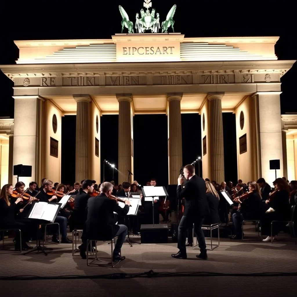 Performing the Brandenburg Concerto at the Brandenburg Gate