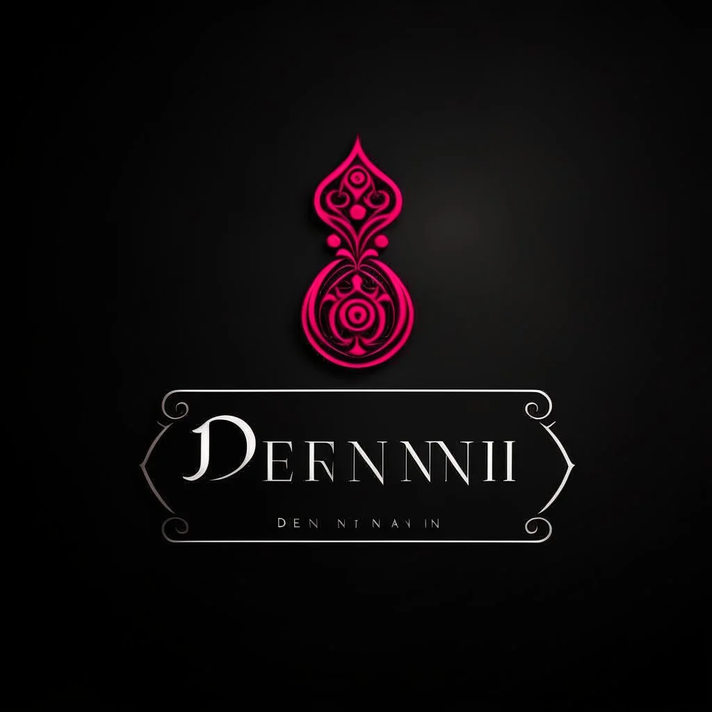 Create a logo called Deniz Boutique DARK PINK