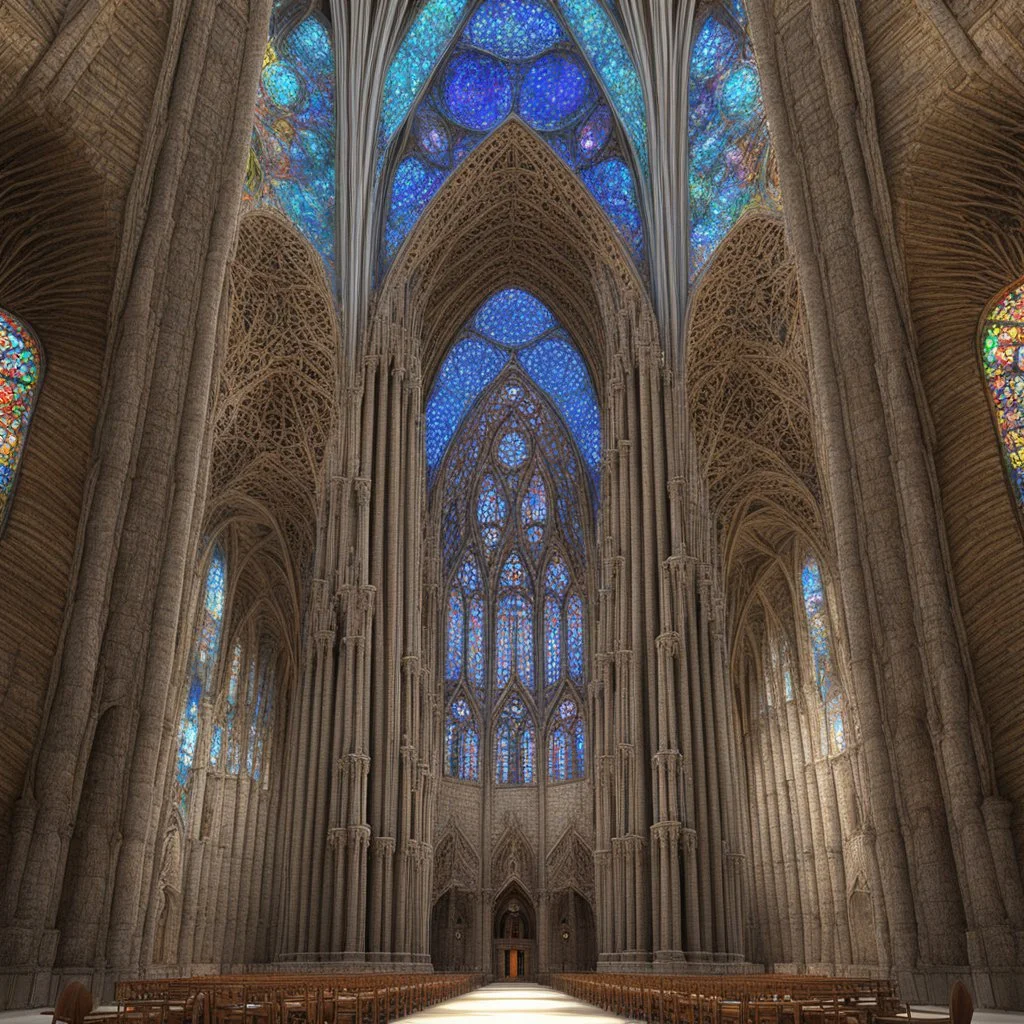 Sagrada Família Cathedral (Barcelona) [in fractales IFS with Apophysis refined in Mandelbulb 3D]
