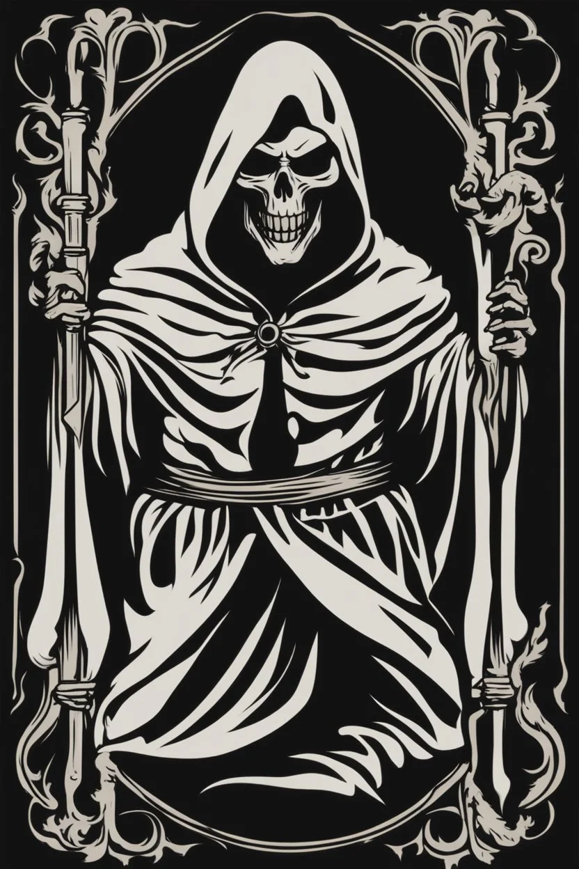 Extremely simple logo representing the shadow of the grim reaper