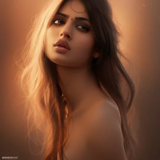 porno indian model , cute, beautiful, long hair, head and shoulders portrait, cinematic, 8k, resolution concept art portrait by Greg Rutkowski, Artgerm, WLOP, Alphonse Mucha dynamic lighting hyperdetailed intricately detailed