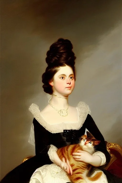 Cat with human body of Elisabeth of Austria by Franz Xaver Winterhalter .