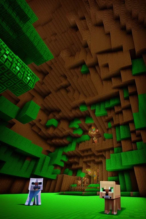 minecraft cave creeper