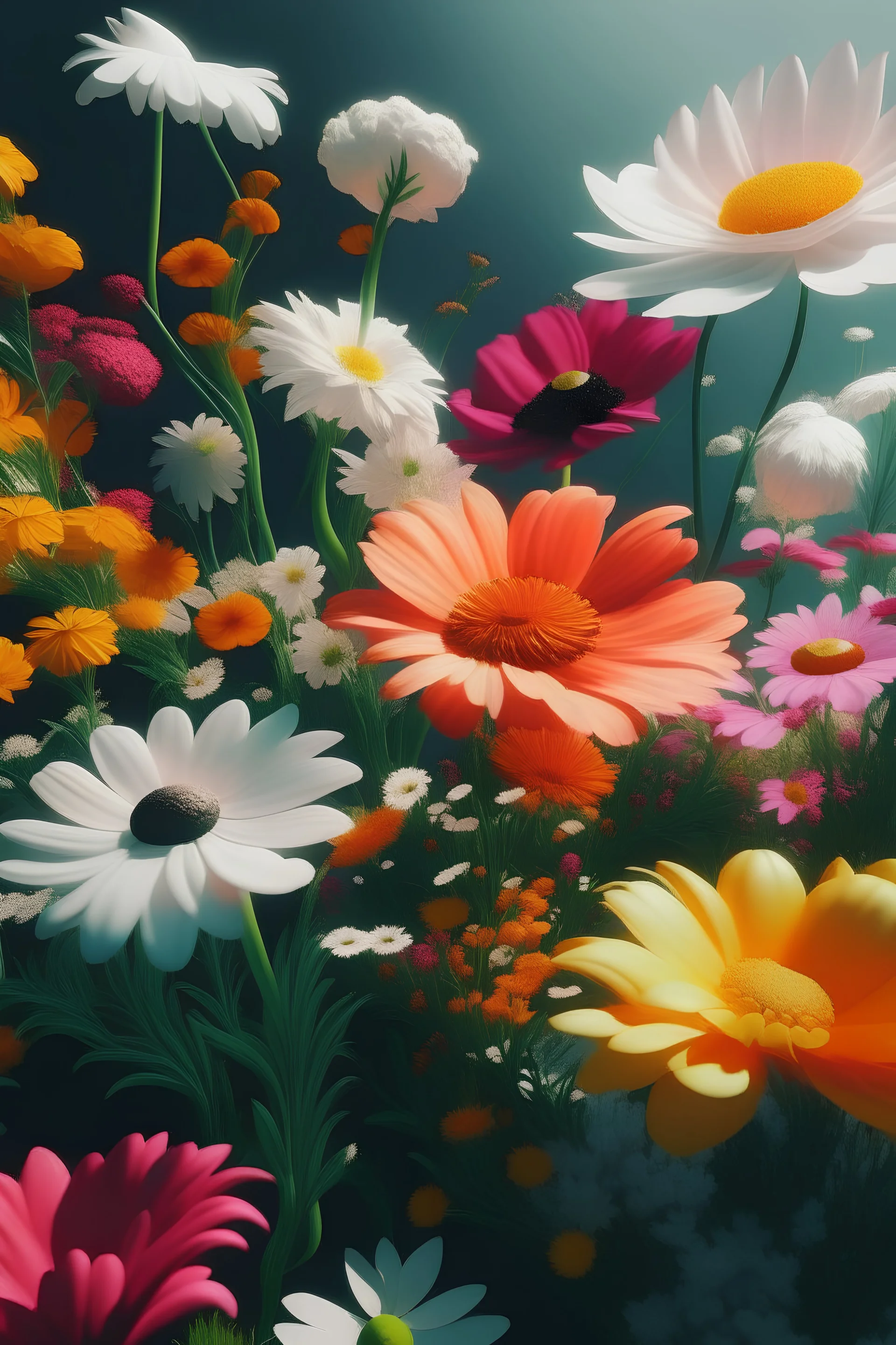 generate aesthetic flowers