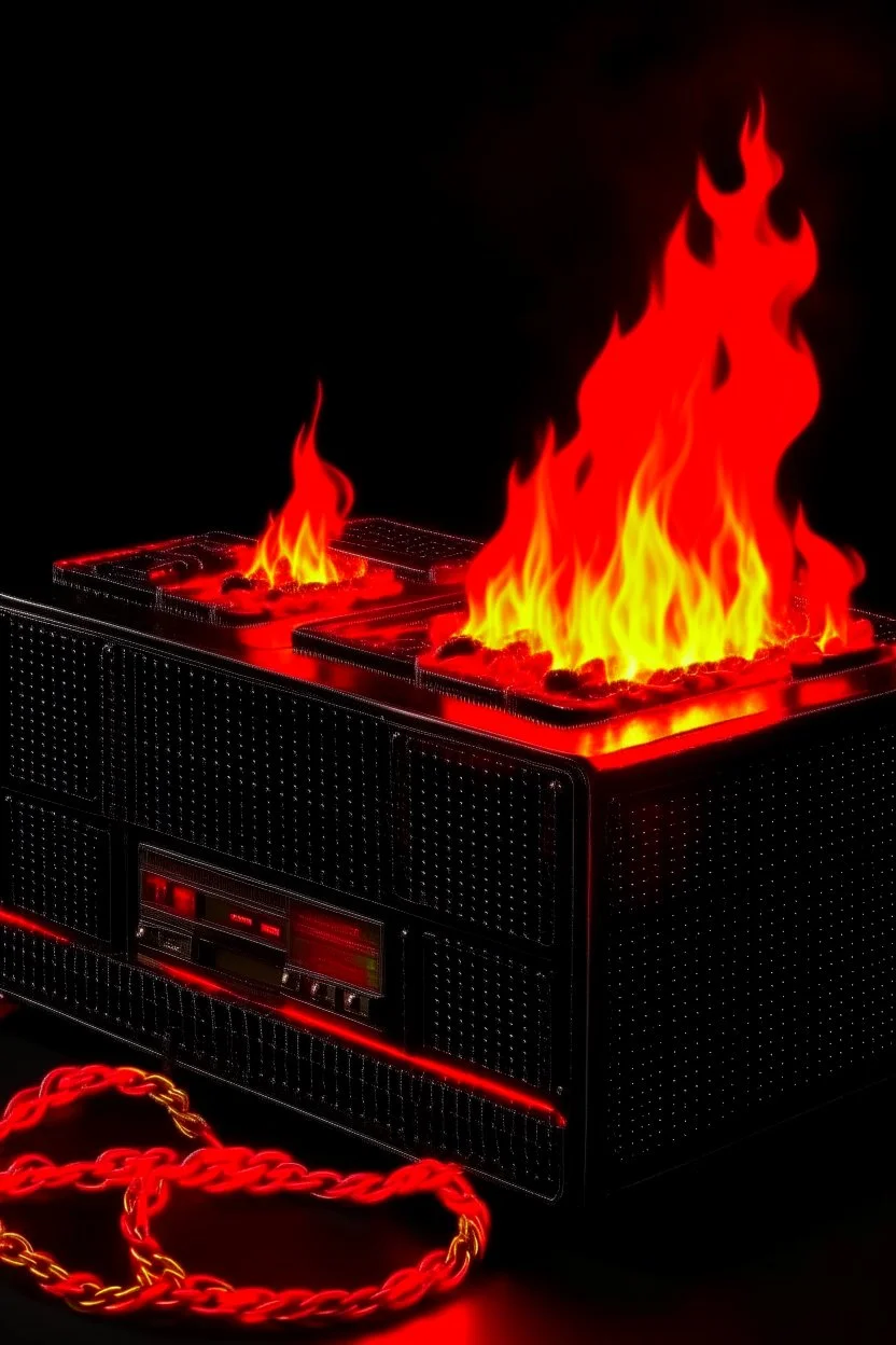 Firestarter hifi chain '80s flames all around