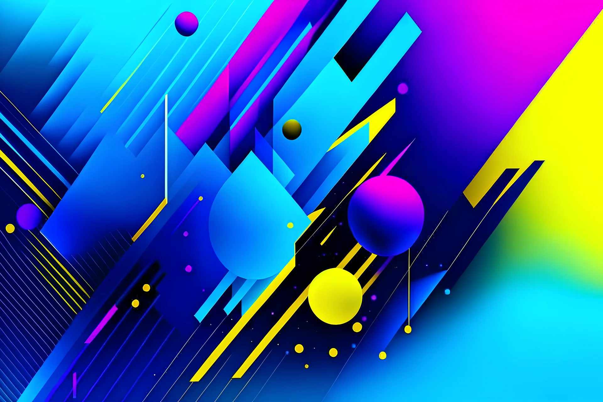 gaming colorfull background illustration with purple, yellow and cyan colors.