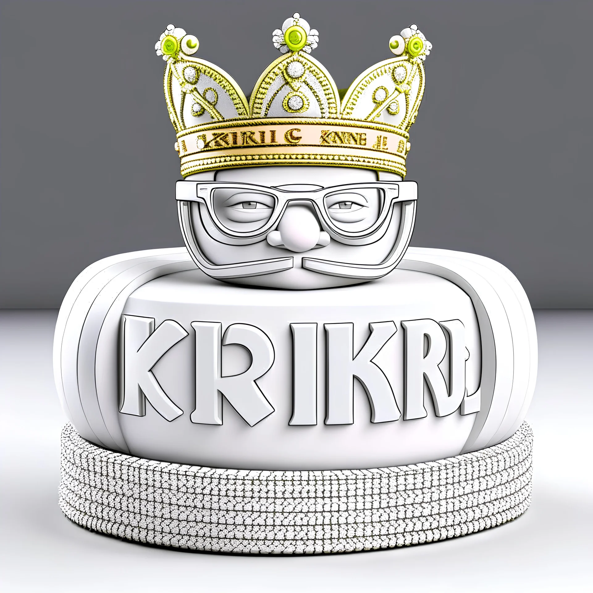 King cheerful 3D Clear details