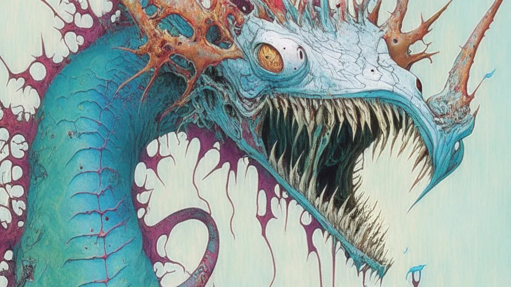 Release the Inner Dragon; Alex Pardee,surrealism, meticulous, mysterious, ominous