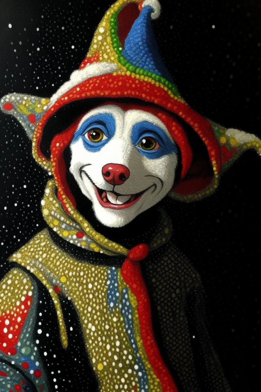 The Jester; Pointillism