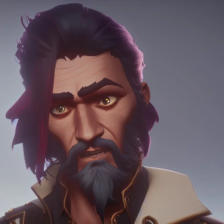 A pirate with long beard ray tracing 4k realistic