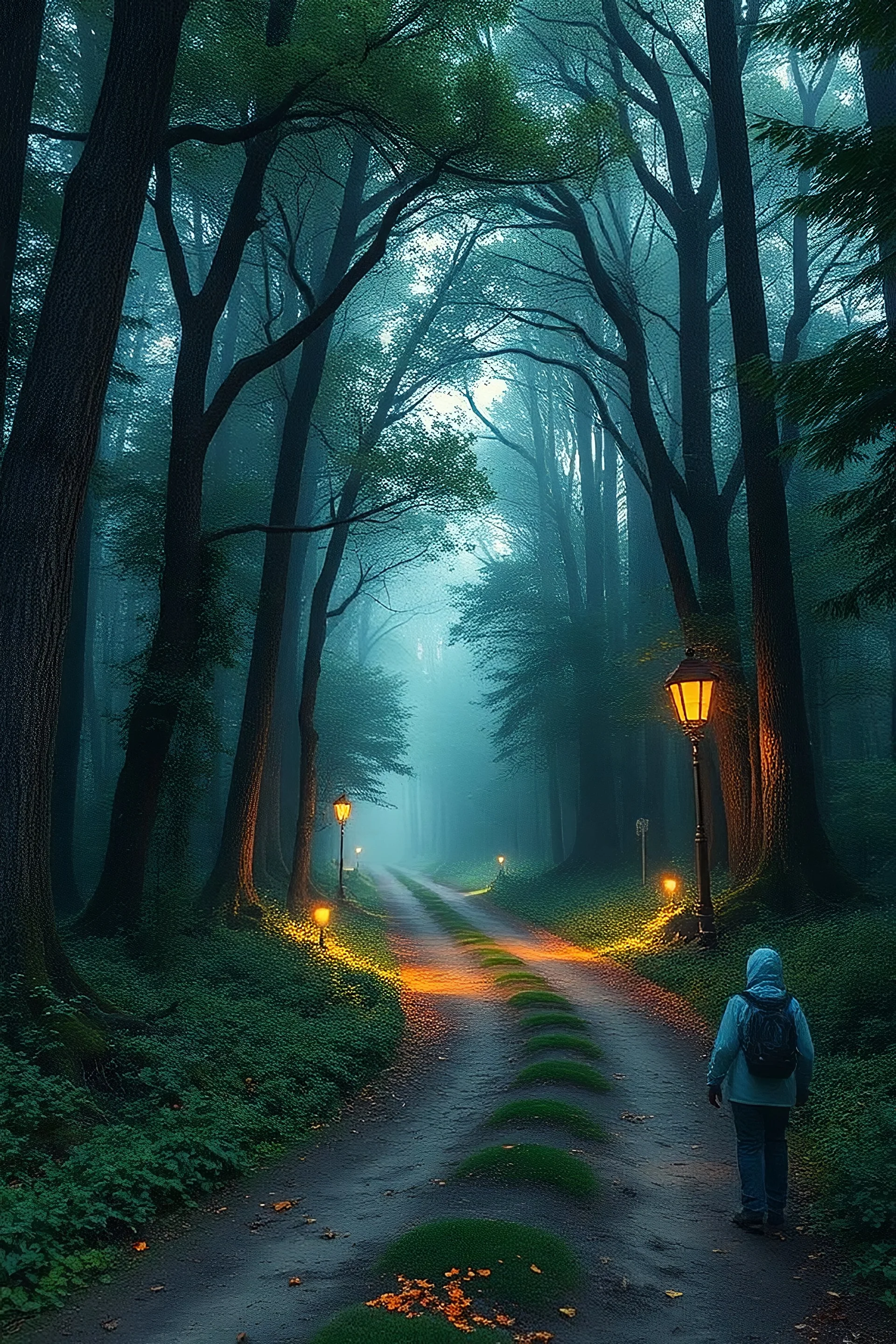 Fantasy forest road