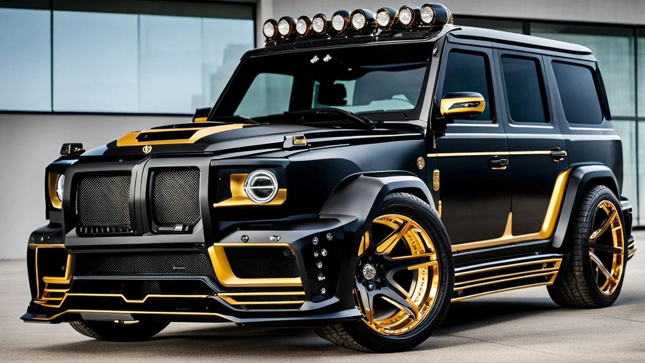 A (((G-Wagon Dodge Charger))) featuring a luxurious interior, advanced technologies, and a sleek body kit designed by MANSORY, exuding an air of sophistication and power