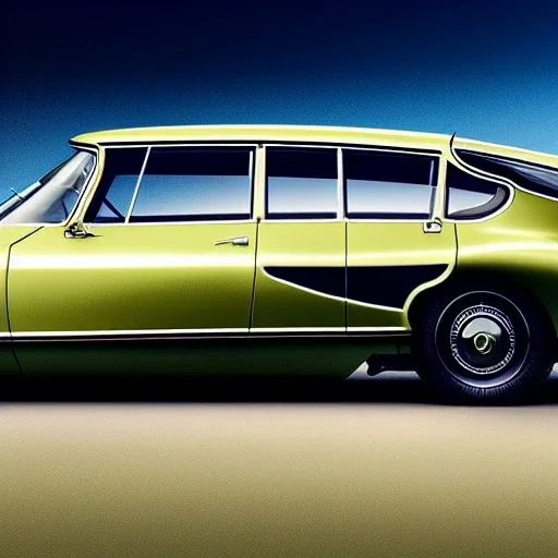 fullbody Drawing of 'sketch of 69 Citroën DS',intricate detail,andrea bonelli,Kilian Eng,Ohrai,evan lee,Aleksandr Sidelnikov,KyuYong Eom,three quarters frontal aerial view,toned colors,32k