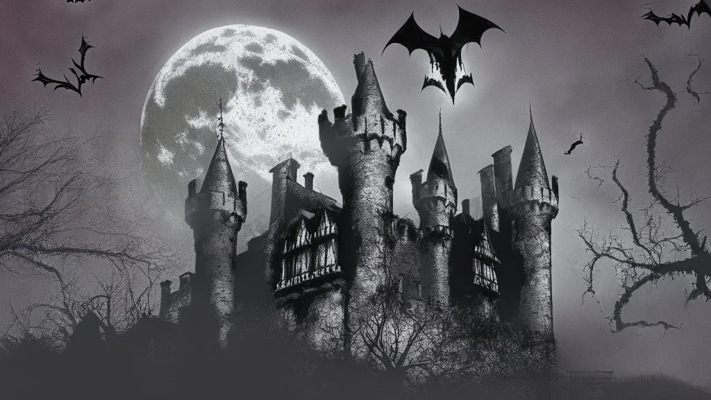 dark Vampire castle, comic style