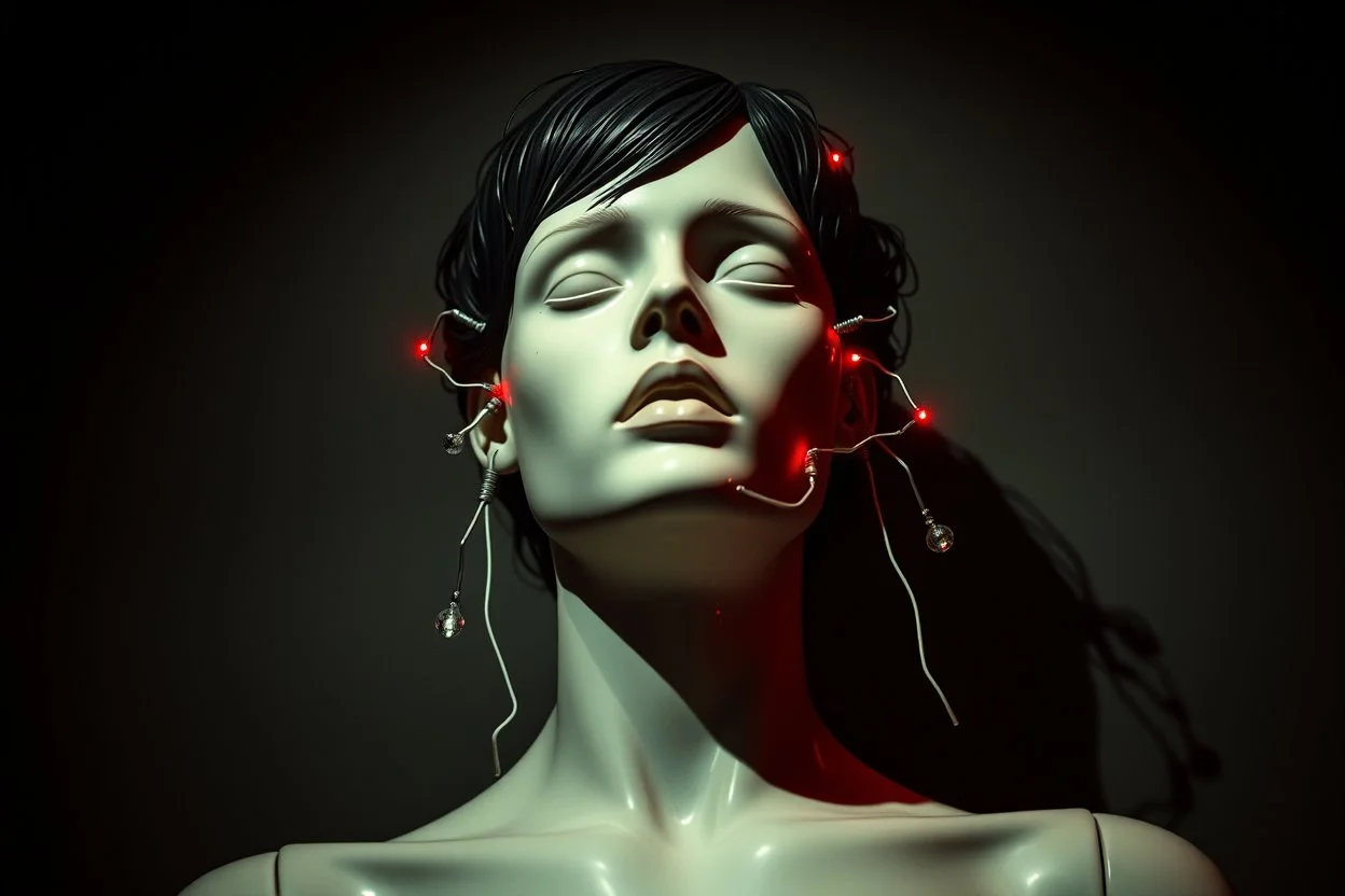 horror, human being consumed by an algorithm, mannequin