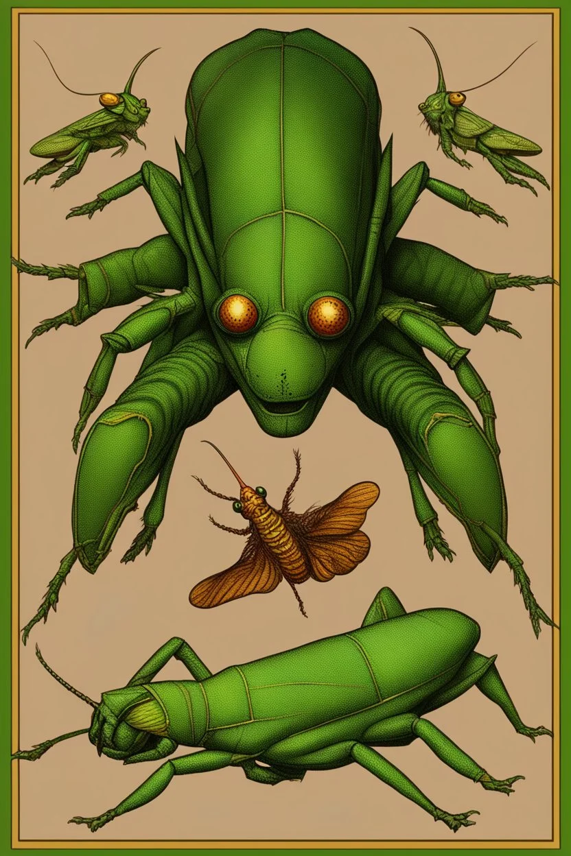 cavallette volanti con coda di scorpione, volto umano e criniera di leone