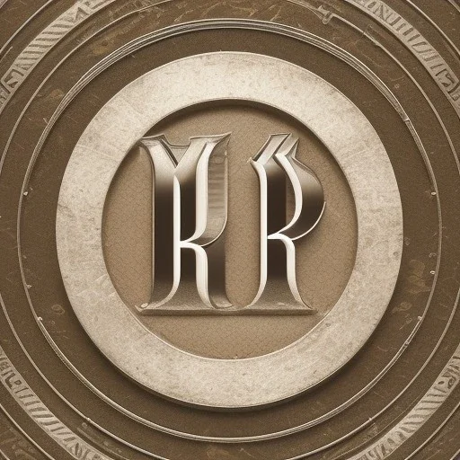 A professional and classic logo of the letters R and H in the middle and wheat ears around them, with full details, full HD, voluminous, 3D, symmetrical, 4K, 8K