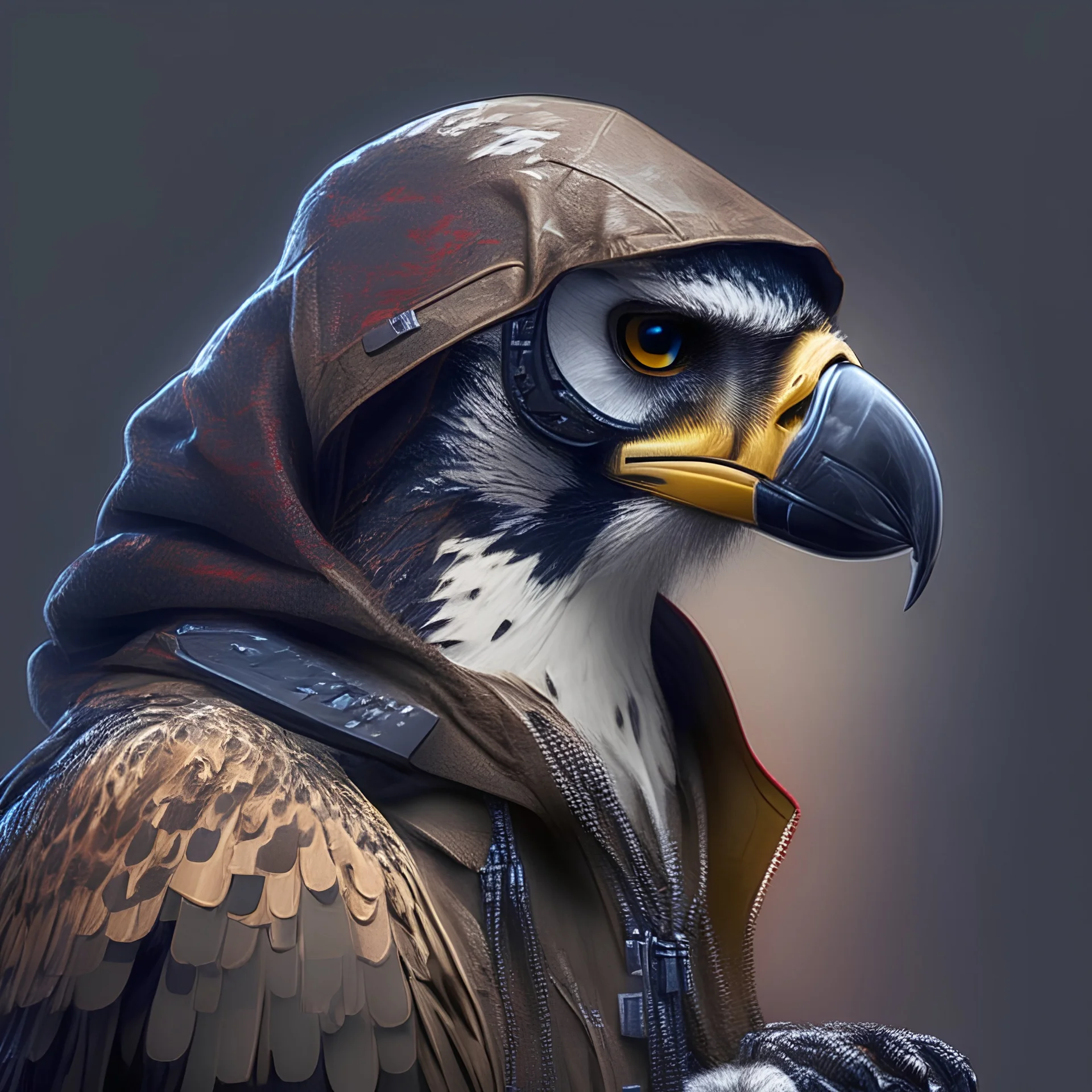 profile picture of a falcon as a hacker