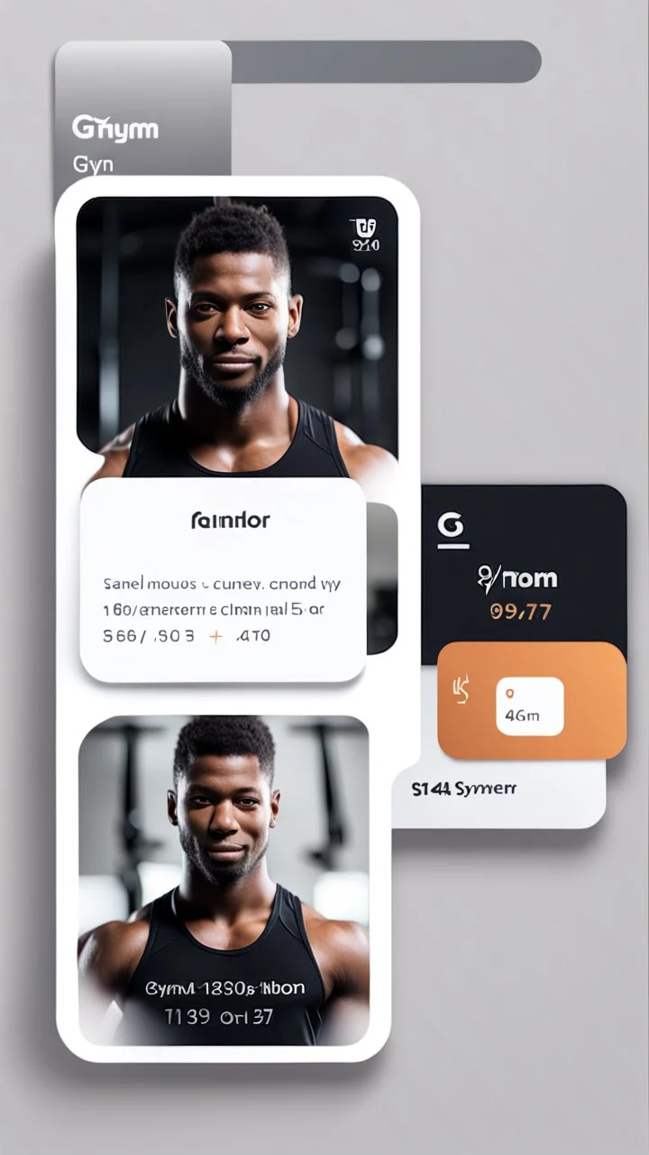 gym profile card and picture of person