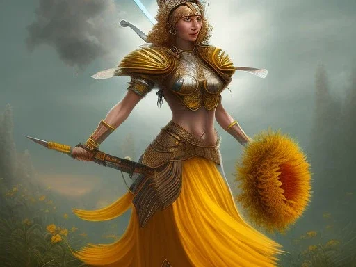 sunflower goddess warrior